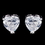 Elegance by Carbonneau NE-72136-S-Clear Silver Clear Rhinestone & CZ Crystal Heart Necklace & Earrings Jewelry Set 72136