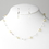 Elegance by Carbonneau NE-7220-Silver-crEam Silver Cream AB Necklace Earring 7220