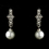 Elegance by Carbonneau NE-724-AS-White Antique Silver White Pearl Coil Necklace & Earrings Bridal Jewelry Set 724