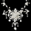 Elegance by Carbonneau NE-7300-SilverClear Swarovski Couture Necklace Earring Set NE 7300