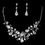 Elegance by Carbonneau NE-7609-SilverPearl Couture Pearl & Crystal Jewelry Set NE 7609