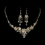 Elegance by Carbonneau NE-7821-GoldClear Necklace Earring Set NE 7821 Gold Clear