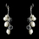 Elegance by Carbonneau NE-7829-Silver-White Silver Silk White Pearl Clear Crystal Necklace Earring Set 7829