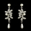 Elegance by Carbonneau NE-8017-AS-DW Antique Silver Diamond White Pearl Accents Necklace & Earrings Bridal Jewelry Set 8017