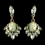 Elegance by Carbonneau Gold Mint Green Opalescent Moonglass Necklace & Earrings Jewelry Set 8158