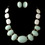Elegance by Carbonneau Gold Mint Green Faceted Bead Tribal Fashion Necklace & Earrings Jewelry Set 8160