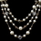Elegance by Carbonneau NE-82034-G-LT-BROWN Gold Light Brown & Clear Rondelle Bead & Diamond White Pearl Drape Jewelry Set