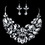 Elegance by Carbonneau NE-82050-RD-CL Rhodium Clear Pear Cut Rhinestone Jewelry Set 82050