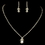 Elegance by Carbonneau NE-8385-G-CL Gold Clear Teardrop Rhinestone Jewelry Set 8385