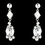 Elegance by Carbonneau NE-8411-Silver-Clear Necklace Earring Set 8411 Silver Clear