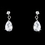 Elegance by Carbonneau NE-8420-Silver Silver Clear Necklace Earring Set 8420