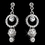 Elegance by Carbonneau NE-8454-Silver-Clear Necklace Earring Set 8454 Silver Clear