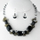 Elegance by Carbonneau NE-8548-Black Black Necklace Earring Set 8548