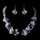 Elegance by Carbonneau NE-8548-Pink Pink Necklace Earring Set 8548
