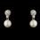 Elegance by Carbonneau NE-8599-AS-Ivory Antique Silver Ivory Pearl & Rhinestone Necklace & Earrings Bridal Jewelry Set 8599
