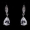 Elegance by Carbonneau ne-8606-silver Silver Clear CZ Necklace & Dangle Earring Set 8606