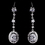 Elegance by Carbonneau NE-8608-Silver Mesmerizing Silver Clear CZ Bridal Necklace & Earring Set 8608