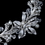 Elegance by Carbonneau NE-864-S-DW Silver Diamond White Pearl, Rhinestone & Swarovski Crystal Bead Floral Jewelry Set