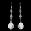 Elegance by Carbonneau NE-8700-S-Clear Crystal & Mother-Of-Pearl Flower Necklace & Earrings Set NE 8700