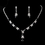 Elegance by Carbonneau NE-9235-Silver-Black Necklace Earring Set 9235 Silver Black