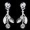 Elegance by Carbonneau NE-9314-S-Clear Silver Clear Rhinestone Necklace & Earrings Jewelry Set 9314