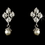 Elegance by Carbonneau NE-969-AS-DW Silver Diamond White Necklace & Earrings Jewelry Set NE 969