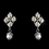 Elegance by Carbonneau NE-969-AS-White Silver White Necklace Earring Set 969