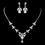 Elegance by Carbonneau NE-9691-S-Clear Silver Clear Necklace & Earrings Jewelry Set 9691
