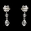 Elegance by Carbonneau NE-9707-S-Clear Silver Clear Rhinestone & Crystal Bridal Jewelry Set 9707