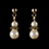 Elegance by Carbonneau NE-C-8442-Gold-Ivory Children's Necklace Earring Set8442 Gold Ivory