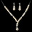 Elegance by Carbonneau NE-C-8442-Silver-Ivory Children's Necklace Earring Set8442 Silver Ivory
