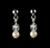 Elegance by Carbonneau NE-C-8443-Silver-Ivory Precious Children's Silver Ivory Pearl & AB Crystal Bead Necklace & Earring Set 8443