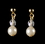 Elegance by Carbonneau NE-C-8444-Gold-Ivory Children's Gold Ivory Pearl & AB Crystal Bead Jewelry Set 8444