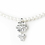 Elegance by Carbonneau Child's Silver White Pearl & Rhinestone Necklace & Earrings Jewelry Set 9759