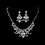 Elegance by Carbonneau NE-2316-Silver Elaborate Swarovski Crystal Bridal Jewelry Set NE 2316