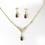 Elegance by Carbonneau NE344goldbrown Gold Brown Crystal Drop Jewelry Set NE 344