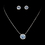 Elegance by Carbonneau NE71576ltblue Simple Light Blue Pendant Jewelry Set NE 71576