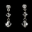 Elegance by Carbonneau NE7602 Silver Clear Swarovski Crystal Necklace & Earring Set NE 7602