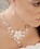 Elegance by Carbonneau NE7822-SilverPearl Freshwater Pearl Necklace & Earring Set NE 7822