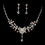 Elegance by Carbonneau NE8003-silverpink Swarovski Crystal Bridal Jewelry Set NE 8003 Pink