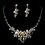 Elegance by Carbonneau NE8237-GoldClear Gold Swarovski Necklace Earring Jewelry Set NE 8237