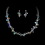 Elegance by Carbonneau NE8257-SilverAB Swarovski Crystal Necklace & Earring Set NE 8257