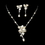 Elegance by Carbonneau NE8262-silverpearl Silver Freshwater Pearl Jewelry Set NE 8262
