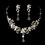 Elegance by Carbonneau NE8308-goldclear Swarovski Necklace Earring Set NE 8308 Gold