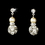 Elegance by Carbonneau NEB-815-Silver-Ivory Necklace Earring Bracelet Set 815 Silver Ivory