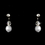 Elegance by Carbonneau NEC-7247-White White Child's Necklace Earring Set 7247