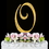 Elegance by Carbonneau O-Sparkle-Gold Sparkle ~ Swarovski Crystal Wedding Cake Topper ~ Gold Letter O