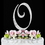 Elegance by Carbonneau O-Sparkle-Silver Sparkle ~ Swarovski Crystal Wedding Cake Topper ~ Silver Letter O