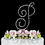 Elegance by Carbonneau P-Renaissance-Silver Renaissance ~ Swarovski Crystal Wedding Cake Topper ~ Silver Letter P