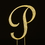 Elegance by Carbonneau P-Sparkle-Gold Sparkle ~ Swarovski Crystal Wedding Cake Topper ~ Gold Letter P